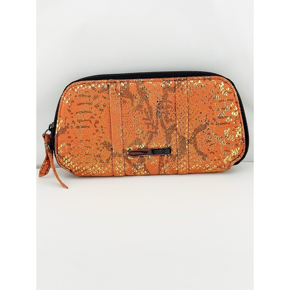 Kenneth Cole Reaction Snakeskin Abstract Clutch Wallet.